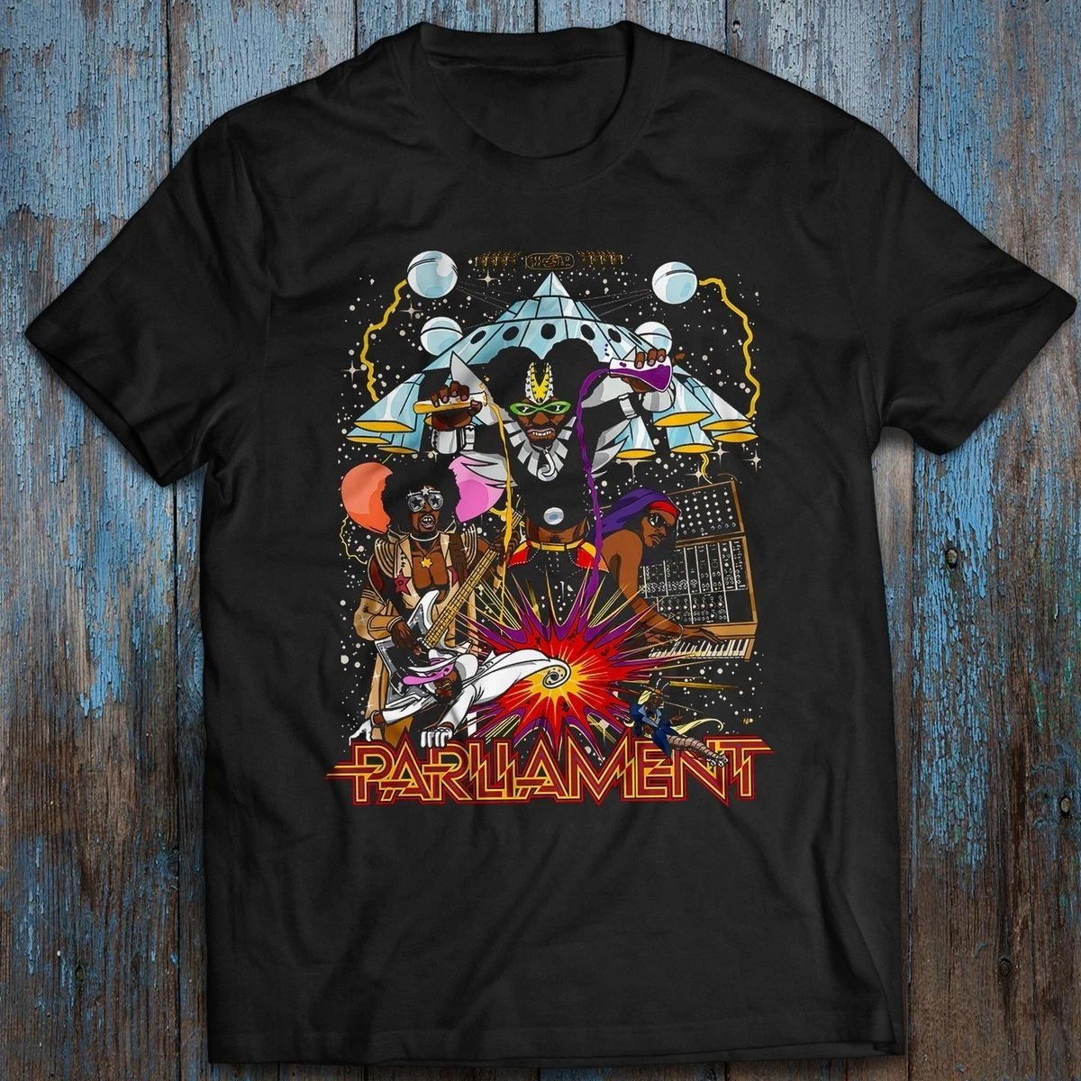 George Clinton Funkadelic Parliament Band Tee Shirt Black Unisex S-5XL 1P0381 Unisex T-shirt, Sweatshirt, Hoodie, Long Sleeve Tee - T-Shirt, Sweatshirt, Hoodie