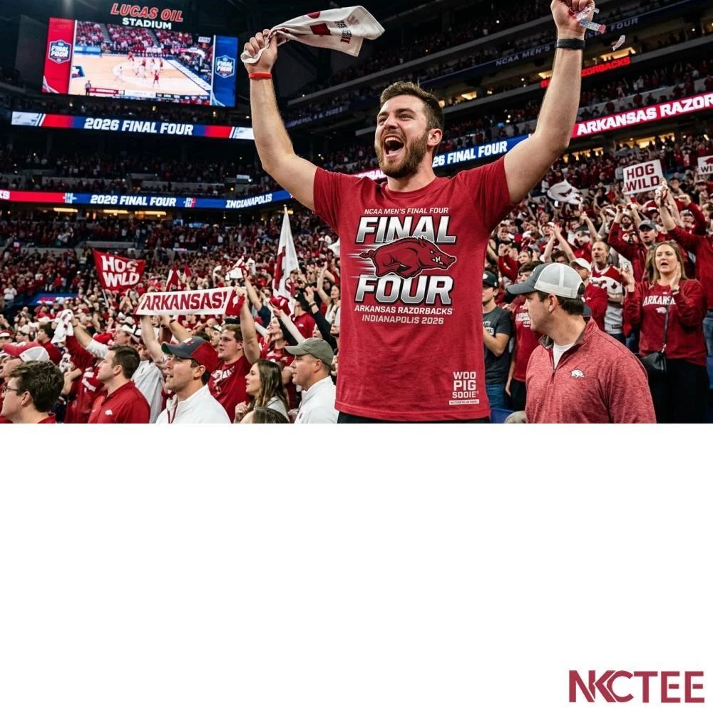 NKCtees 2026 NCAA Tournament Final Four Arkansas Razorbacks basketball shirt Unisex T-shirt, Sweatshirt, Hoodie, Long Sleeve Tee - T-Shirt, Sweatshirt, Hoodie