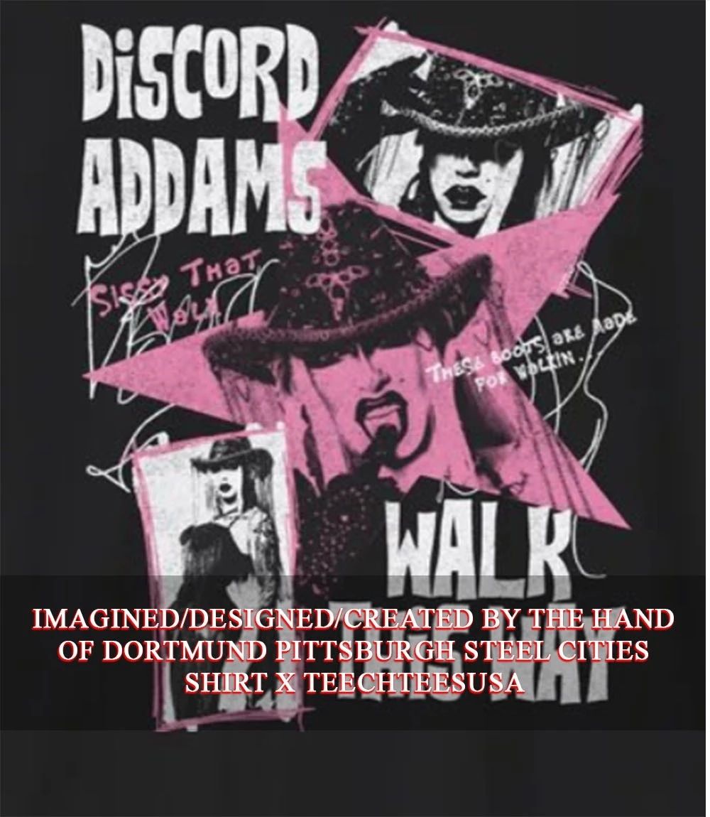 Discord Addams walk this way shirt Unisex T-shirt, Sweatshirt, Hoodie, Long Sleeve Tee - T-Shirt, Sweatshirt, Hoodie