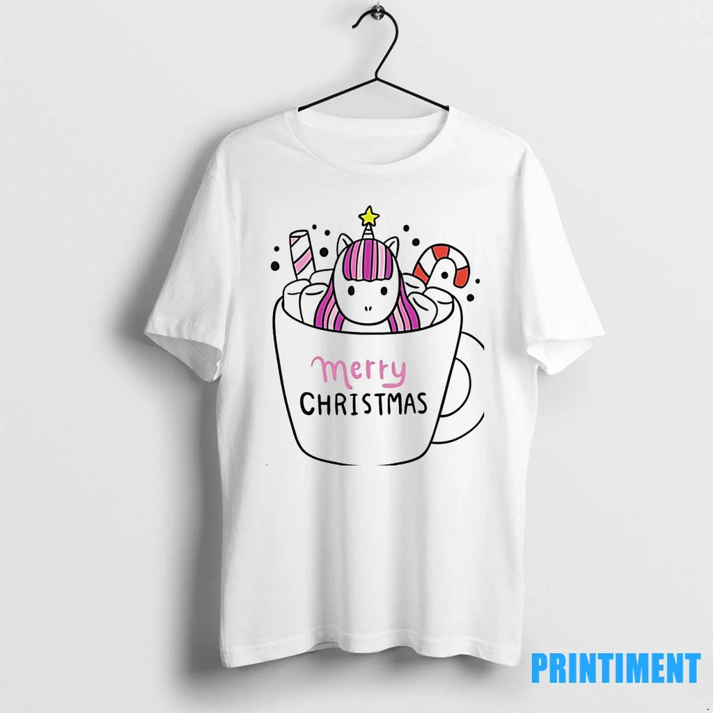 Hot Cocoa Unicorn Merry Christmas Tshirts Sweater Unisex T-shirt, Sweatshirt, Hoodie, Long Sleeve Tee - T-Shirt, Sweatshirt, Hoodie