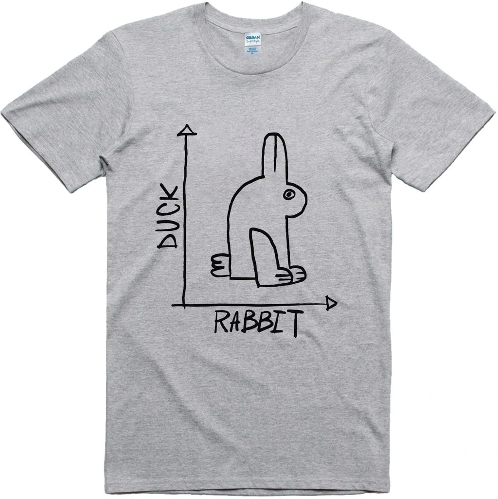 Mens Funny T-Shirt Rabbit Duck Design Regular Fit 100% Cotton Tee Unisex T-shirt, Sweatshirt, Hoodie, Long Sleeve Tee - T-Shirt, Sweatshirt, Hoodie