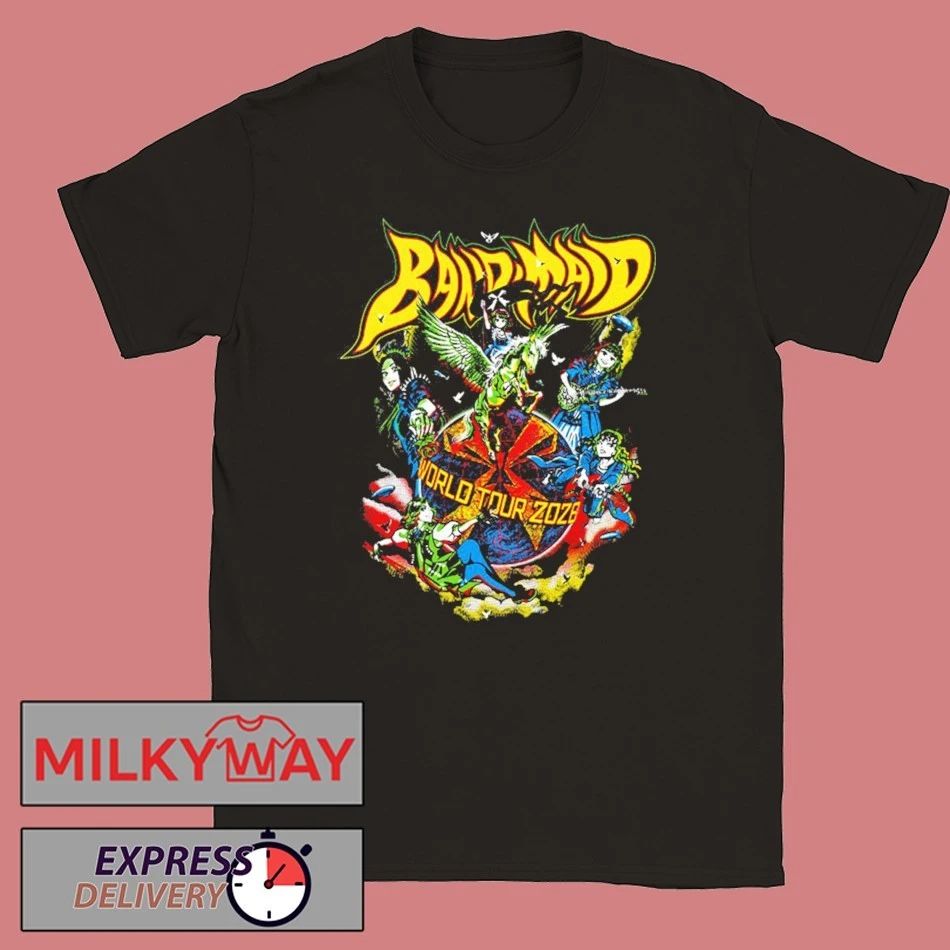 Band Maid World Tour 2026 Comic Omeisyusama Design By Shun Suzuki And Yokun shirt Unisex T-shirt, Sweatshirt, Hoodie, Long Sleeve Tee - T-Shirt, Sweatshirt, Hoodie