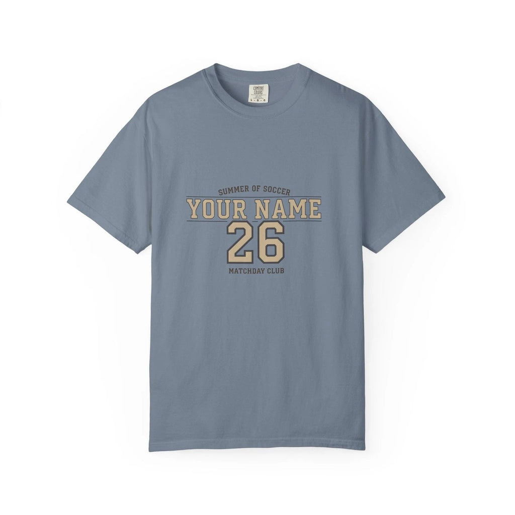Custom Matchday Soccer Shirt | Personalized Name & Number Football Club Tee | Unisex T-shirt, Sweatshirt, Hoodie, Long Sleeve Tee - T-Shirt, Sweatshirt, Hoodie