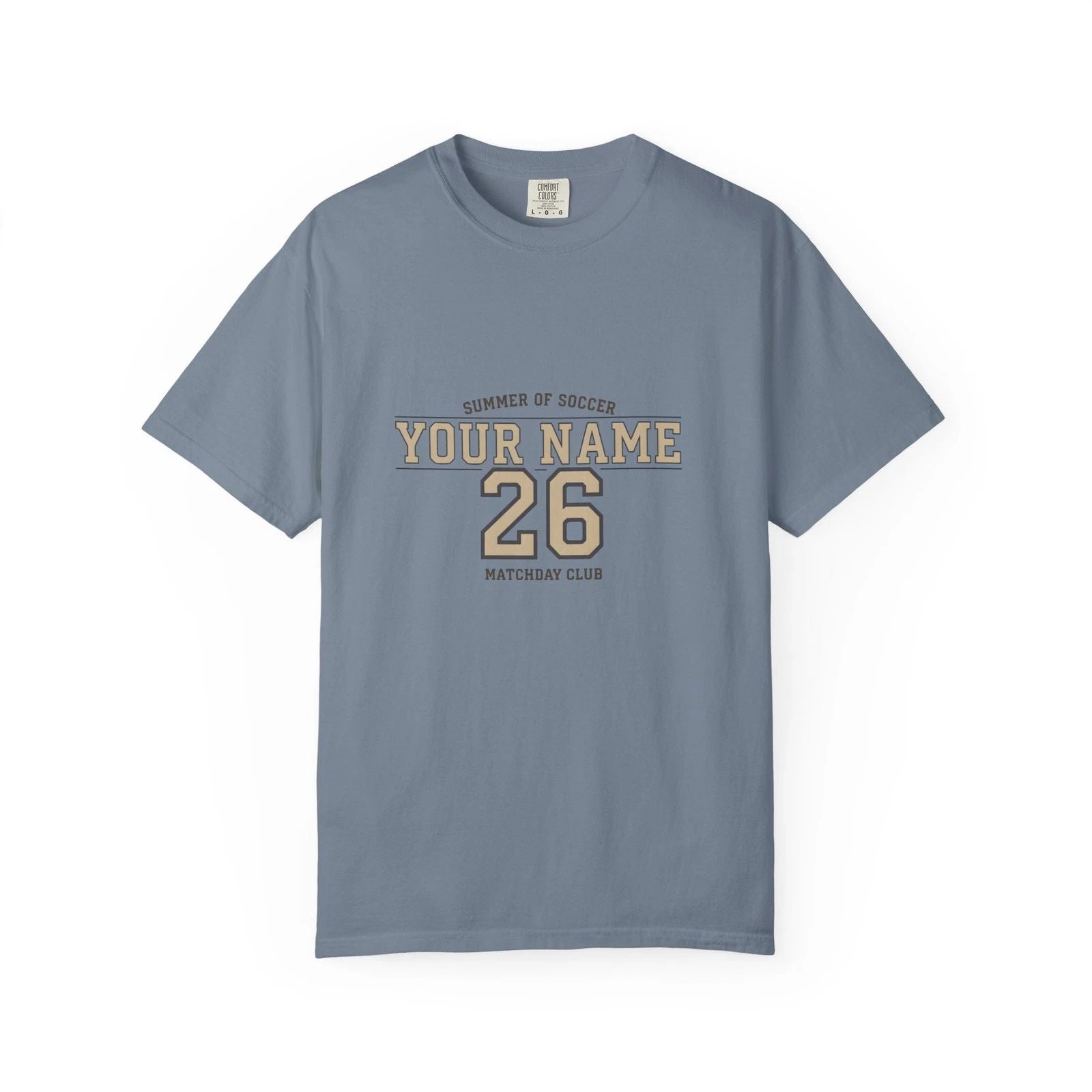 Custom Matchday Soccer Shirt | Personalized Name & Number Football Club Tee | Unisex T-shirt, Sweatshirt, Hoodie, Long Sleeve Tee - T-Shirt, Sweatshirt, Hoodie