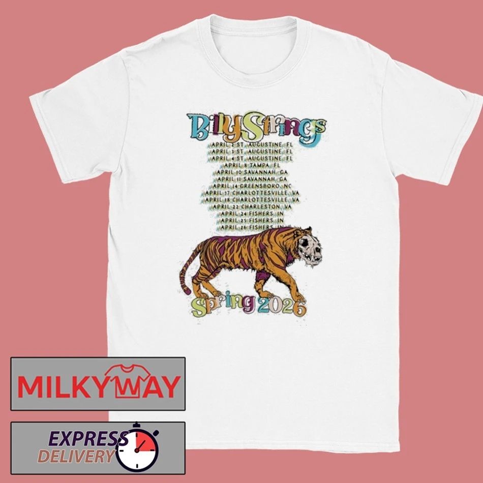 Billy Strings Spring 2026 Tour Tiger Battle shirt Unisex T-shirt, Sweatshirt, Hoodie, Long Sleeve Tee - T-Shirt, Sweatshirt, Hoodie
