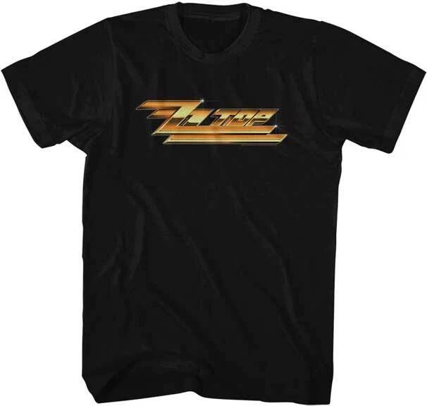 ZZ Top Ban Name Logo In Gold Men's T Shirt Rock Music Band Merch Unisex T-shirt, Sweatshirt, Hoodie, Long Sleeve Tee - T-Shirt, Sweatshirt, Hoodie