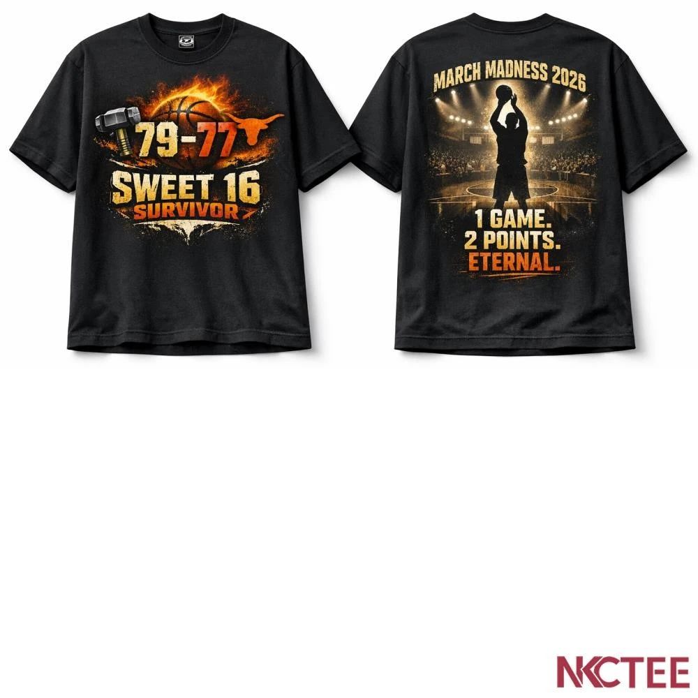 NKCtees NCAA mens basketball Tournament 2026 Sweet 16 Purdue Boilermakers vs Texas Longhorns 79-77 Clutch Moment shirt - T-Shirt, Sweatshirt, Hoodie