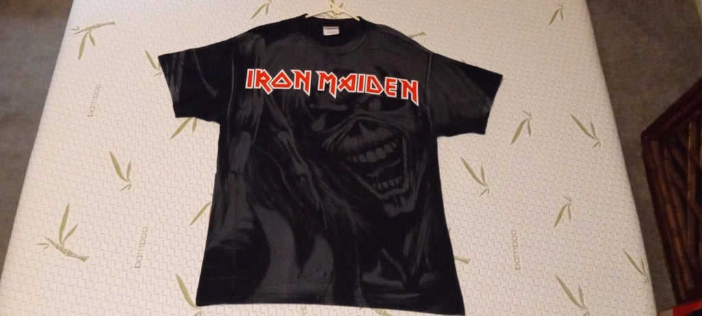 Y2K 2009 Iron Maiden Killers All Over Print AOP Devil Graphic T-Shirt Large Unisex T-shirt, Sweatshirt, Hoodie, Long Sleeve Tee - T-Shirt, Sweatshirt, Hoodie