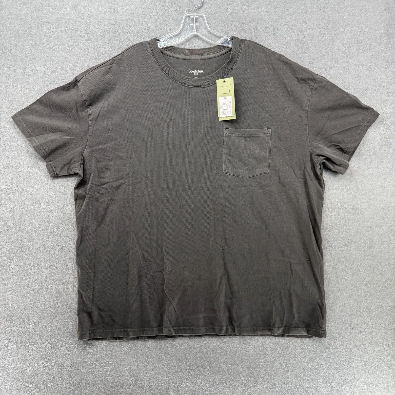 Goodfellow & Co T-Shirt Mens 2XL Black Gray Relaxed Fit Crew Neck Pocket Tee NWT Unisex T-shirt, Sweatshirt, Hoodie, Long Sleeve Tee - T-Shirt, Sweatshirt, Hoodie