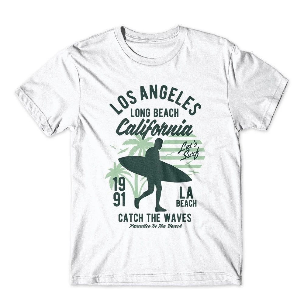 Los Angeles Long Beach Tshirt  Surfing Shirt 100% Cotton Premium Tee New Unisex T-shirt, Sweatshirt, Hoodie, Long Sleeve Tee - T-Shirt, Sweatshirt, Hoodie