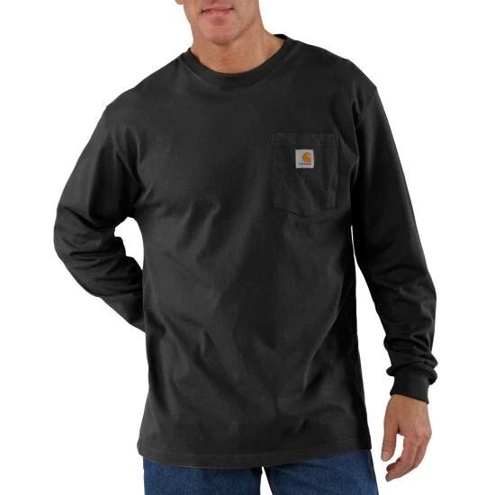 Men's Carhartt K126 Long Sleeve Workwear Crewneck T-Shirt Unisex T-shirt, Sweatshirt, Hoodie, Long Sleeve Tee - T-Shirt, Sweatshirt, Hoodie