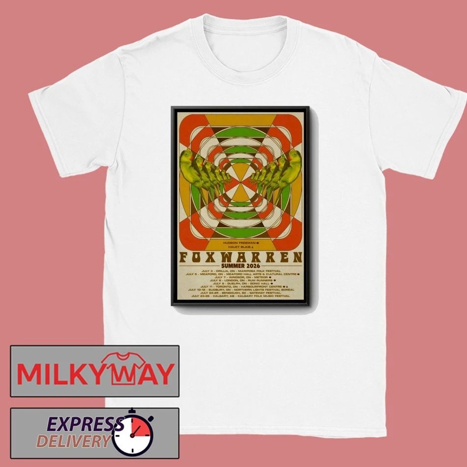 Foxwarren Summer Tour 26 Poster shirt Unisex T-shirt, Sweatshirt, Hoodie, Long Sleeve Tee - T-Shirt, Sweatshirt, Hoodie