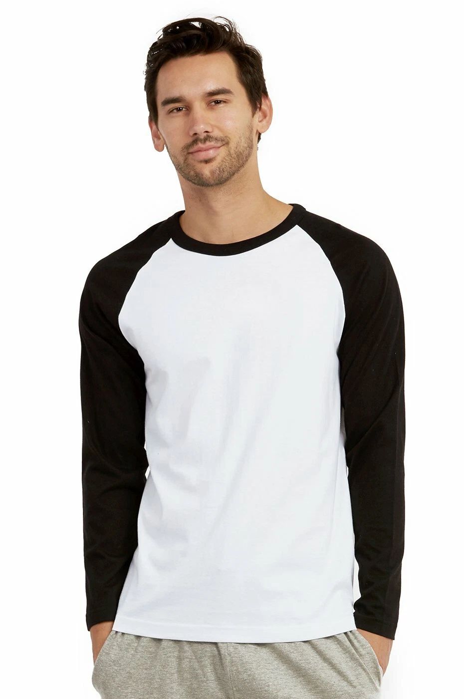 Men's Baseball T-Shirt Long Sleeve Premium Cotton Raglan Two Tone Jersey Tee Unisex T-shirt, Sweatshirt, Hoodie, Long Sleeve Tee - T-Shirt, Sweatshirt, Hoodie
