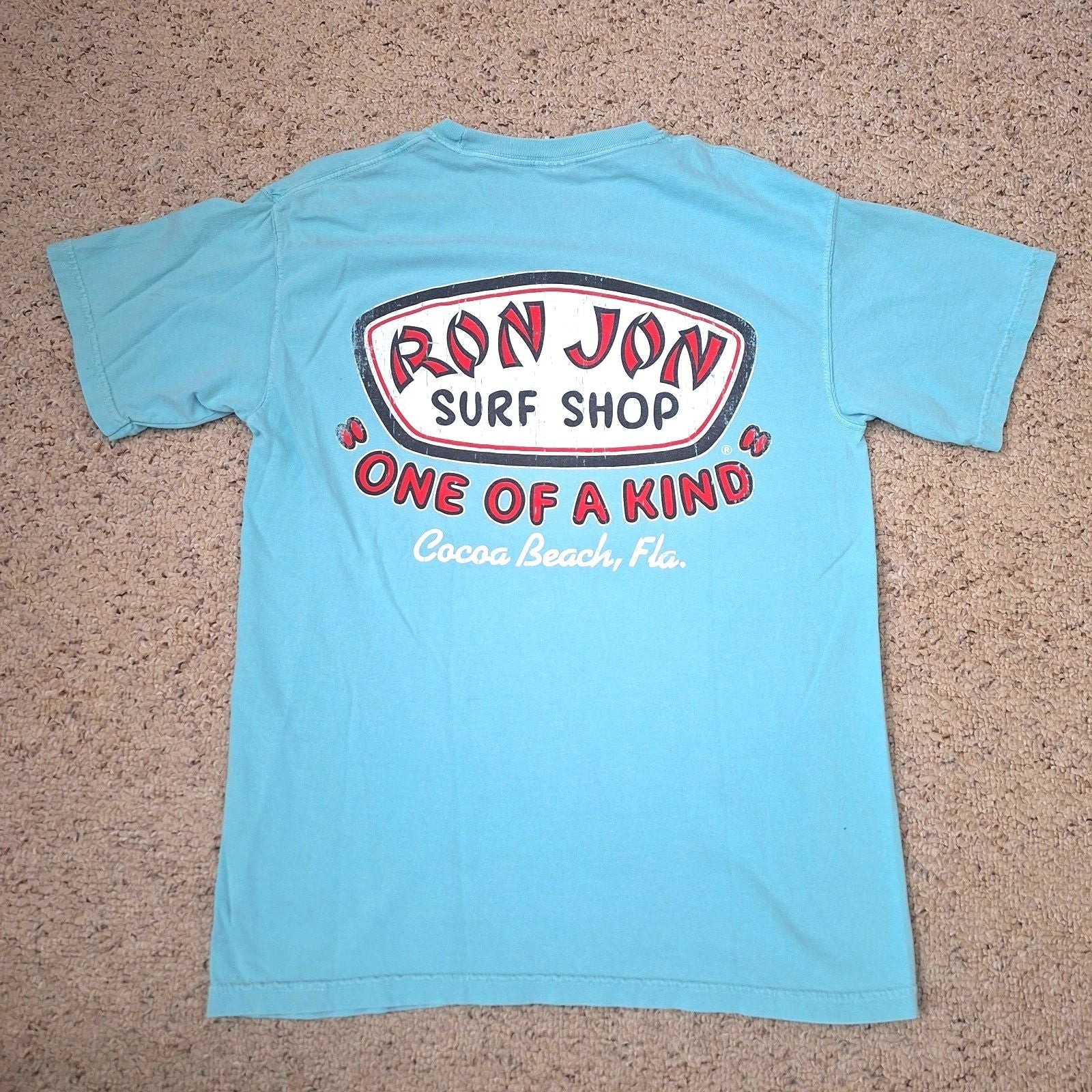 Ron Jon Surf Shop Mens T-Shirt Med Teal Graphic Print One of a Kind Cocoa Beach Unisex T-shirt, Sweatshirt, Hoodie, Long Sleeve Tee - T-Shirt, Sweatshirt, Hoodie