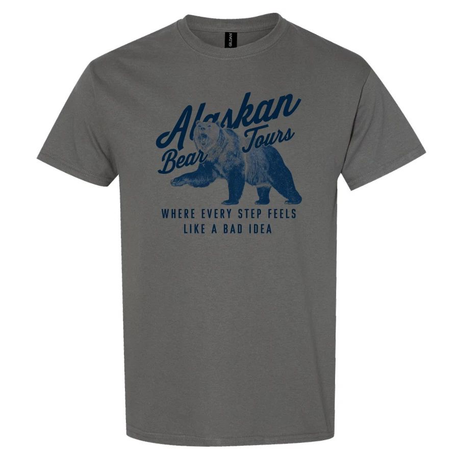 Alaskan Tours Bear T Shirt Where Every Step Feels Like a Bad Idea Funny Tee Gift Unisex T-shirt, Sweatshirt, Hoodie, Long Sleeve Tee - T-Shirt, Sweatshirt, Hoodie
