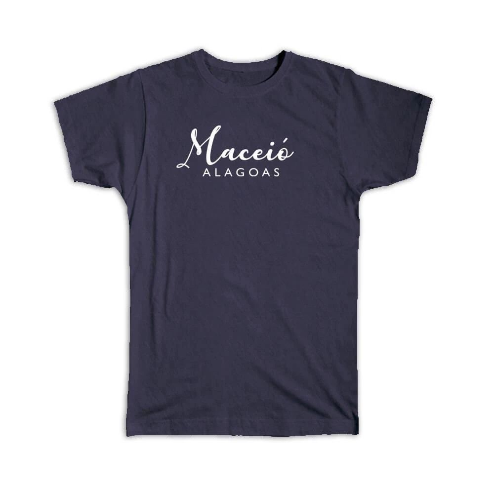 Gift T-Shirt : Maceio Cursive Typography Alagoas Tropical Beach Travel Souvenir Unisex T-shirt, Sweatshirt, Hoodie, Long Sleeve Tee - T-Shirt, Sweatshirt, Hoodie