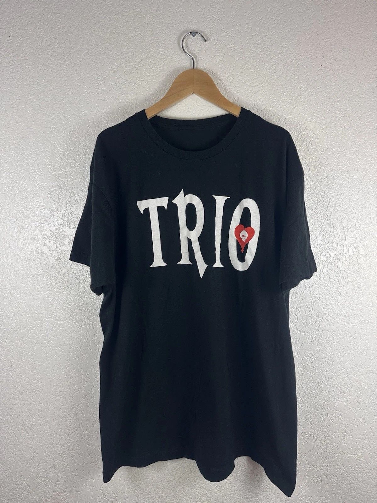 Trio Graphic T-Shirt Black  Gothic Logo Design  Short Sleeve Tee Unisex T-shirt, Sweatshirt, Hoodie, Long Sleeve Tee - T-Shirt, Sweatshirt, Hoodie