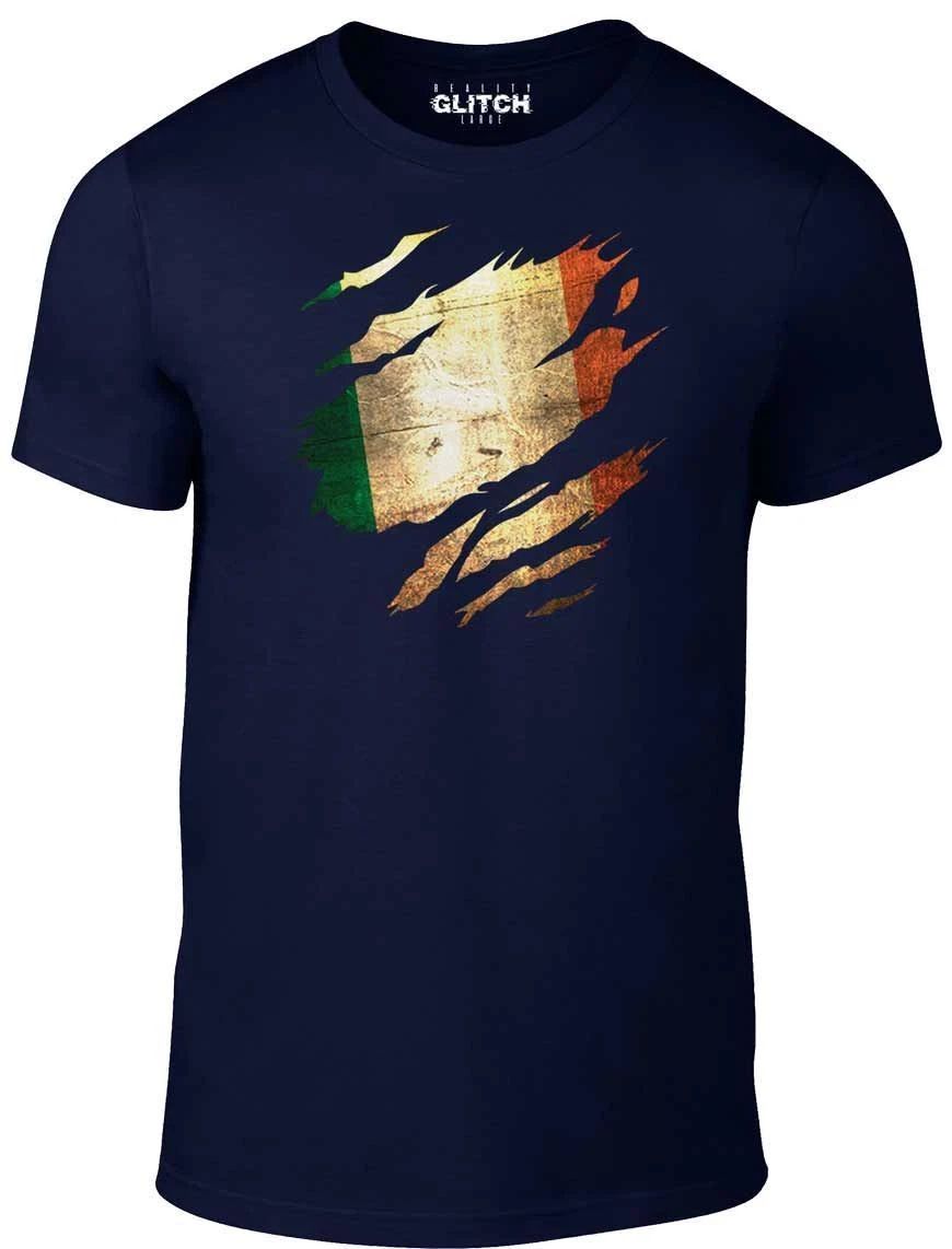 Torn Ireland Flag - Funny t shirt country Irish Rugby retro fashion cool sport Unisex T-shirt, Sweatshirt, Hoodie, Long Sleeve Tee - T-Shirt, Sweatshirt, Hoodie