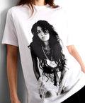 AMY WINEHOUSE (See Back) T-Shirt White Cotton Short Sleeve BNWT Primark Licenced Unisex T-shirt, Sweatshirt, Hoodie, Long Sleeve Tee - T-Shirt, Sweatshirt, Hoodie