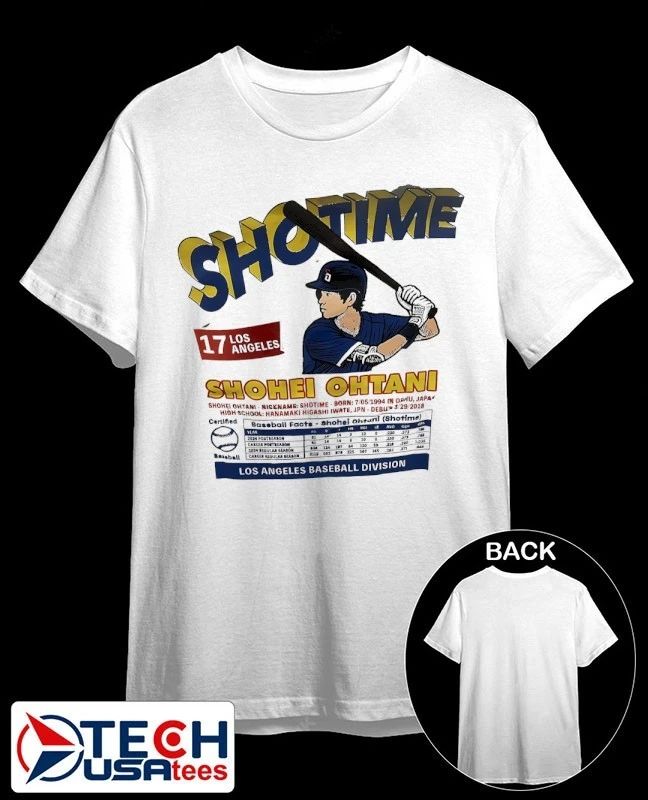 Shotime Shohei #17 Ohtani Los Angeles Dodgers Baseball Facts shirt Unisex T-shirt, Sweatshirt, Hoodie, Long Sleeve Tee - T-Shirt, Sweatshirt, Hoodie