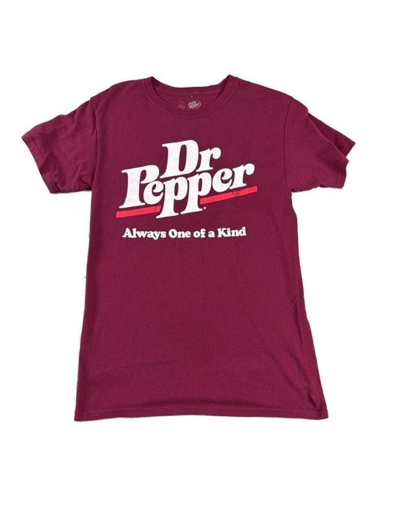 Bioworld Dr Pepper "Always One of a Kind" Graphic T-Shirt, Maroon, Size S Unisex T-shirt, Sweatshirt, Hoodie, Long Sleeve Tee - T-Shirt, Sweatshirt, Hoodie