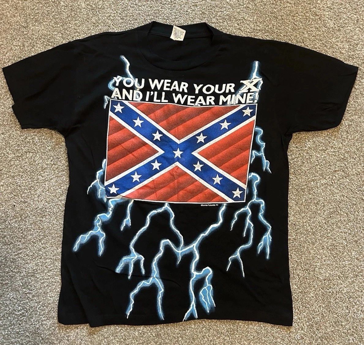 Vintage 90s You Wear Your X And Ill Wear Mine Black Thunder Large T-Shirt Unisex T-shirt, Sweatshirt, Hoodie, Long Sleeve Tee - T-Shirt, Sweatshirt, Hoodie