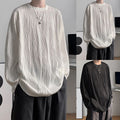 Stylish Men's Water Wave Pattern Round Neck Long Sleeve Pullover Tee Shirt Unisex T-shirt, Sweatshirt, Hoodie, Long Sleeve Tee - T-Shirt, Sweatshirt, Hoodie
