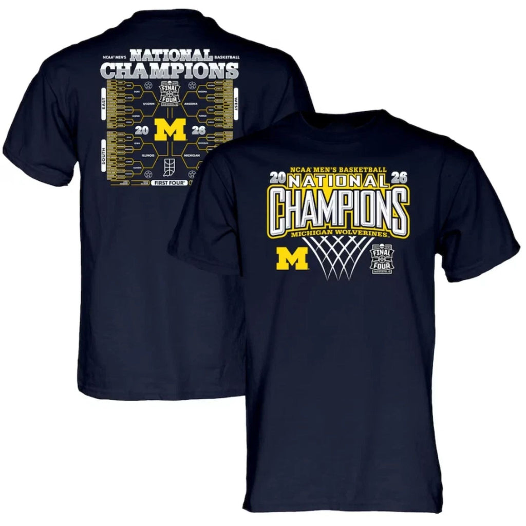 Michigan Wolverine 2026 NCAA Men's Basketball National Champions Bracket T-Shirt Unisex T-shirt, Sweatshirt, Hoodie, Long Sleeve Tee - T-Shirt, Sweatshirt, Hoodie