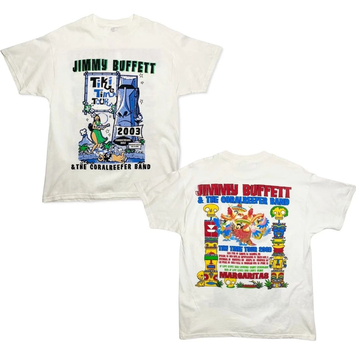 Vintage 2003 Jimmy Buffett Tiki Time Tour Band Concert Graphic T-Shirt S-5XL Unisex T-shirt, Sweatshirt, Hoodie, Long Sleeve Tee - T-Shirt, Sweatshirt, Hoodie