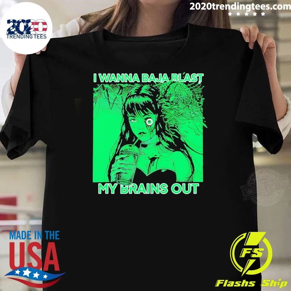 I Want To Baja Blast My Brains Out Punk With A Camera Shirt Unisex T-shirt, Sweatshirt, Hoodie, Long Sleeve Tee - T-Shirt, Sweatshirt, Hoodie