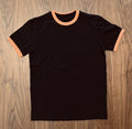 Johnson Motors - Ringer - NWOT - Jet Black/Orange - Medium (see pics/chart) Unisex T-shirt, Sweatshirt, Hoodie, Long Sleeve Tee - T-Shirt, Sweatshirt, Hoodie
