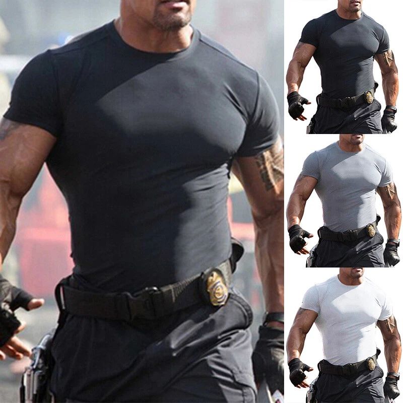 Men's Bodybuilding Gym Workout T-Shirt Muscle Shaper Sport Fitness Active Tee US Unisex T-shirt, Sweatshirt, Hoodie, Long Sleeve Tee - T-Shirt, Sweatshirt, Hoodie