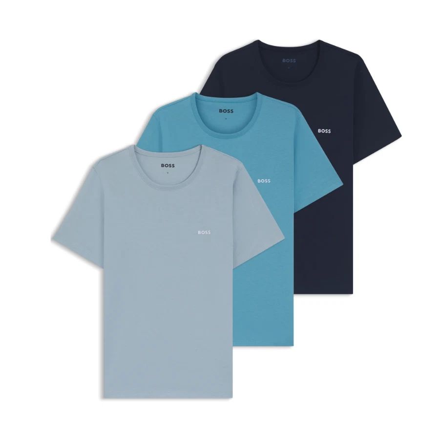 Mens T-Shirts BOSS Multicoloured 3 Pack Short Sleeve With Logo - Size M Unisex T-shirt, Sweatshirt, Hoodie, Long Sleeve Tee - T-Shirt, Sweatshirt, Hoodie