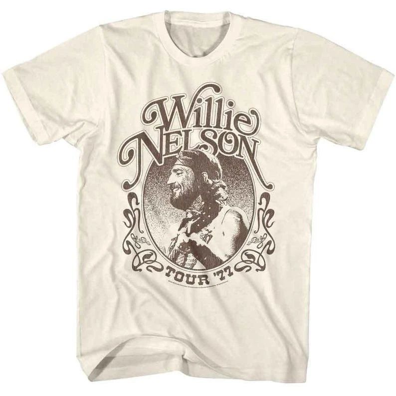 Willie Nelson Tour 1977 Natural T-Shirt Unisex T-shirt, Sweatshirt, Hoodie, Long Sleeve Tee - T-Shirt, Sweatshirt, Hoodie