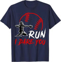 Run Steal I Dare You Humor Baseball Catcher Vintage T-Shirt Unisex T-shirt, Sweatshirt, Hoodie, Long Sleeve Tee - T-Shirt, Sweatshirt, Hoodie