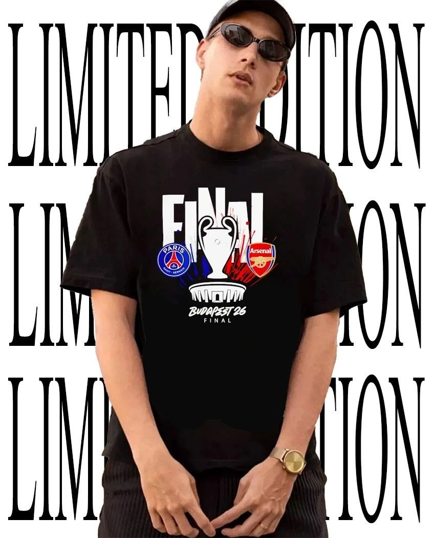 PSG vs Arsenal Budapest 2026 Final Soccer T-Shirt Unisex T-shirt, Sweatshirt, Hoodie, Long Sleeve Tee - T-Shirt, Sweatshirt, Hoodie