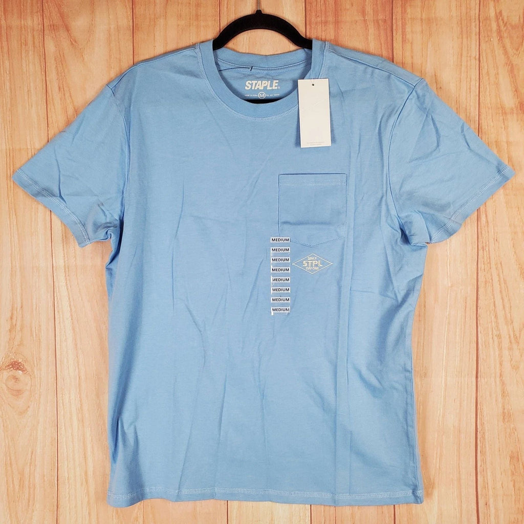 Staple T Shirt Mens Medium Light Blue Cotton Logo Crew Neck Casual Streetwear Unisex T-shirt, Sweatshirt, Hoodie, Long Sleeve Tee - T-Shirt, Sweatshirt, Hoodie