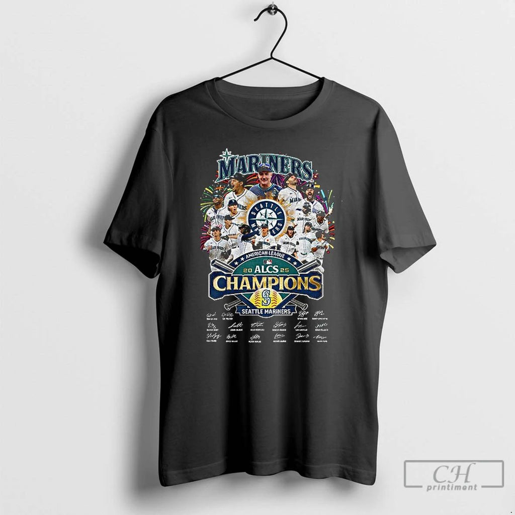 Classic Seattle Mariners American League Championship Series Alcs 2025 Signatures T Shirts - T-Shirt, Sweatshirt, Hoodie