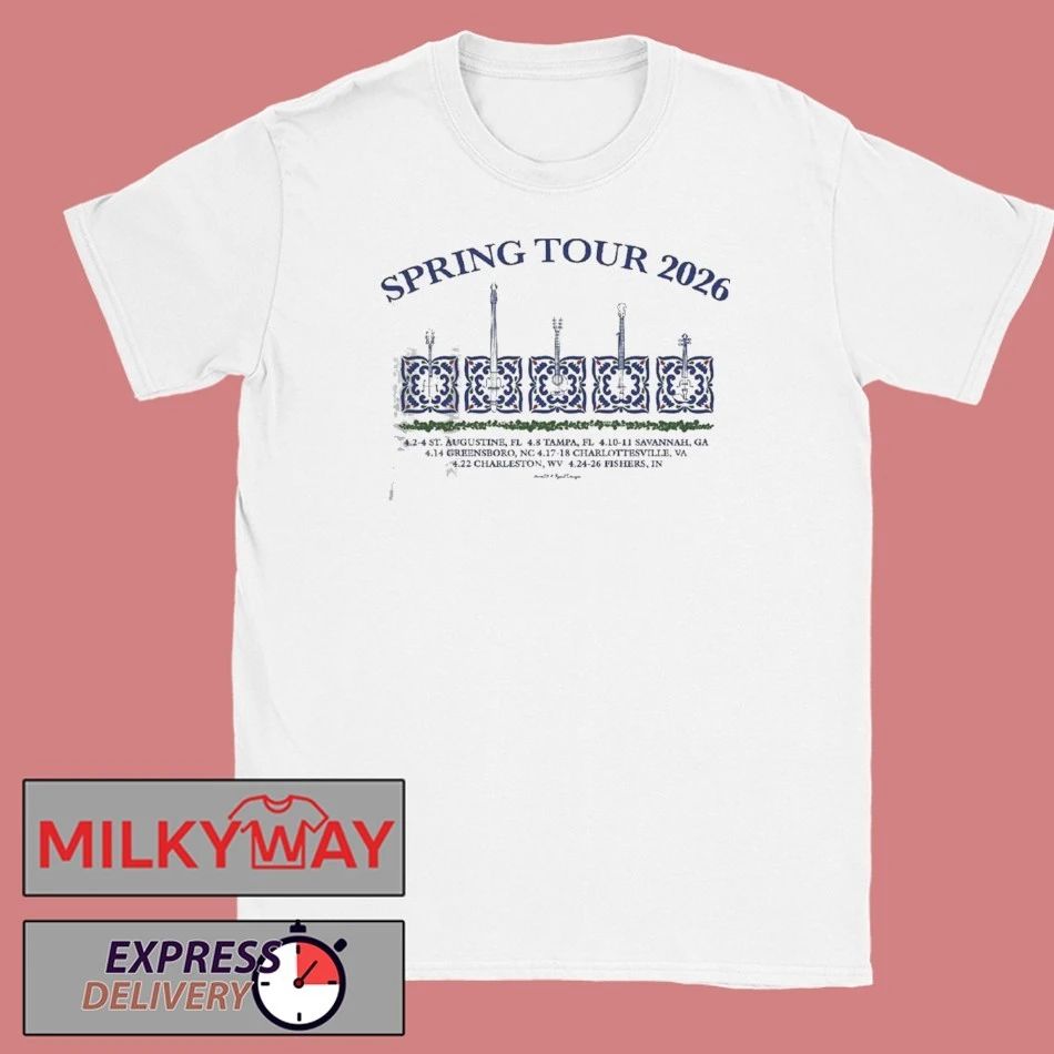 Billy Strings Spring Tour 2026 North America Merch Tee Spanish Tile Themed Two Sided T-Shirt - T-Shirt, Sweatshirt, Hoodie