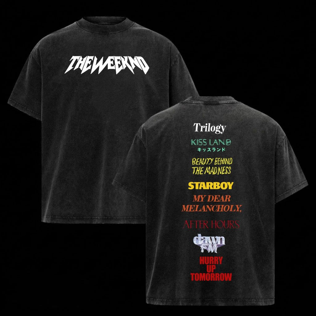 The Weeknd Hurry Up Tomorrow Shirt Acid Wash 230G Heavy Cotton Eras Merch Tee Unisex T-shirt, Sweatshirt, Hoodie, Long Sleeve Tee - T-Shirt, Sweatshirt, Hoodie