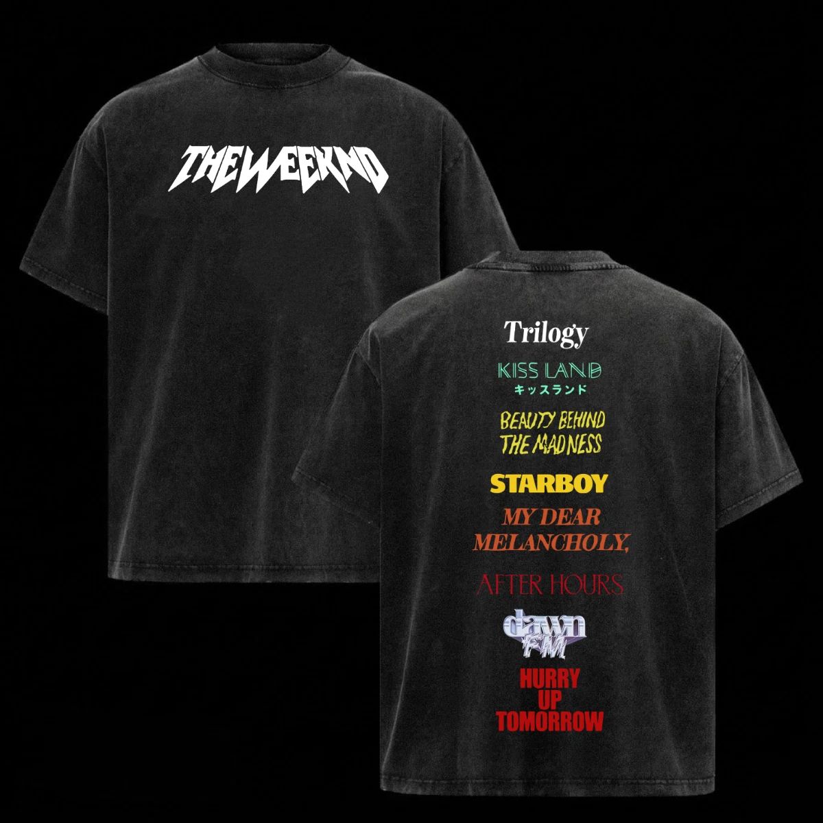 The Weeknd Hurry Up Tomorrow Shirt Acid Wash 230G Heavy Cotton Eras Merch Tee Unisex T-shirt, Sweatshirt, Hoodie, Long Sleeve Tee - T-Shirt, Sweatshirt, Hoodie