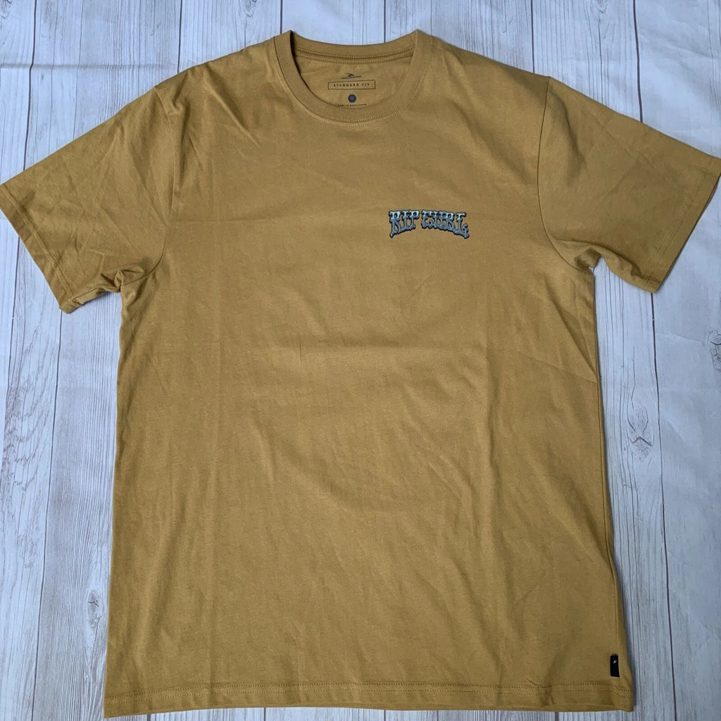 Rip Curl Shred Till Dead Surfing Mustard Yellow T-Shirt Mens Medium Unisex T-shirt, Sweatshirt, Hoodie, Long Sleeve Tee - T-Shirt, Sweatshirt, Hoodie