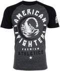 American Fighter Mens T-Shirt MICHIGAN Athletic BLACK GREY Biker MMA Unisex T-shirt, Sweatshirt, Hoodie, Long Sleeve Tee - T-Shirt, Sweatshirt, Hoodie