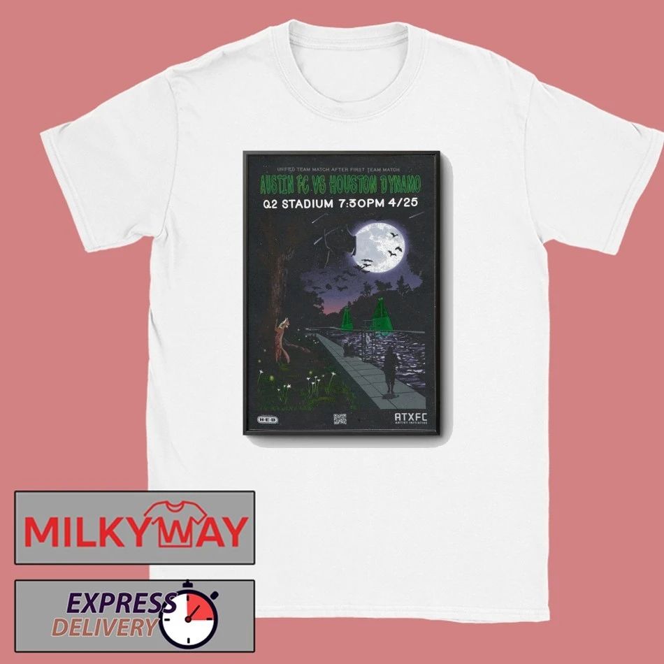 LIMITED Poster Austin vs Houston Apr 25 2026 shirt Unisex T-shirt, Sweatshirt, Hoodie, Long Sleeve Tee - T-Shirt, Sweatshirt, Hoodie