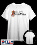 Will give excel tips for hot dogs shirt Unisex T-shirt, Sweatshirt, Hoodie, Long Sleeve Tee - T-Shirt, Sweatshirt, Hoodie
