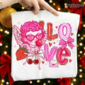 Preppy Cupid Valentine Love Design Comfort Tee Pink Aesthetic Coquette Shirt Unisex T-shirt, Sweatshirt, Hoodie, Long Sleeve Tee - T-Shirt, Sweatshirt, Hoodie