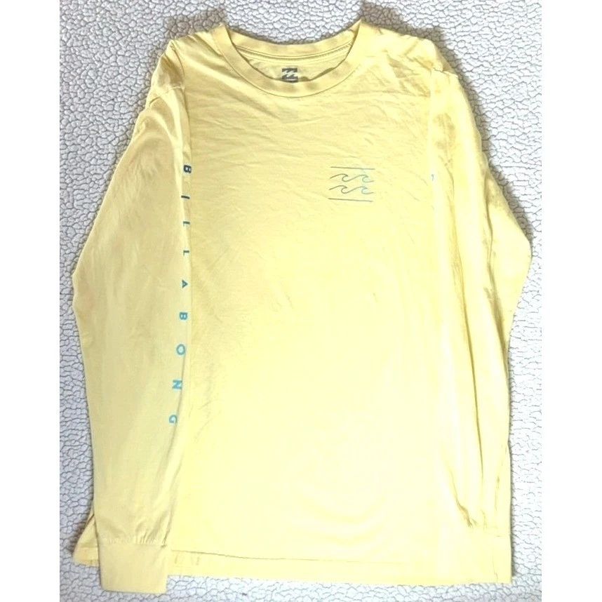 Billabong Wave Washed Long Sleeve Tee Mens XL Yellow Cotton Surf Shirt Unisex T-shirt, Sweatshirt, Hoodie, Long Sleeve Tee - T-Shirt, Sweatshirt, Hoodie