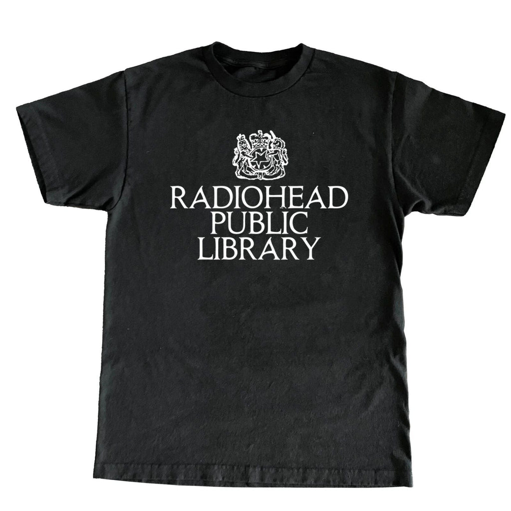 Radiohead public library shirt screen printed y2kbandtees Unisex T-shirt, Sweatshirt, Hoodie, Long Sleeve Tee - T-Shirt, Sweatshirt, Hoodie
