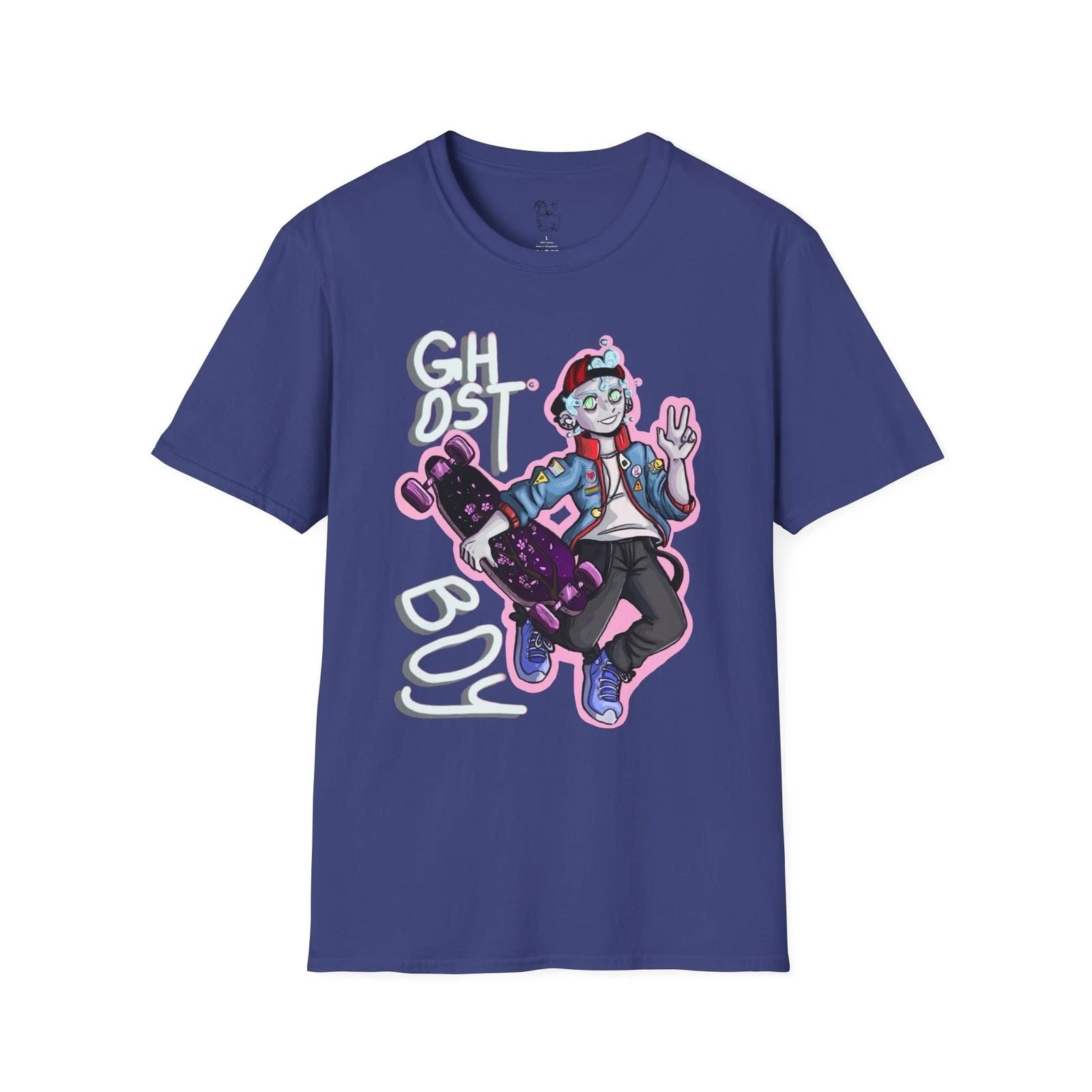 Ghost Boy Graphic T-Shirt, Skateboard Tee, Unisex Shirt, Trendy Streetwear, Unisex T-shirt, Sweatshirt, Hoodie, Long Sleeve Tee - T-Shirt, Sweatshirt, Hoodie