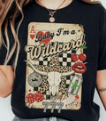 Trendy Cowgirl Wild Card Collage T-shirt, Western Graphic Quotes Tee Designs Unisex T-shirt, Sweatshirt, Hoodie, Long Sleeve Tee - T-Shirt, Sweatshirt, Hoodie